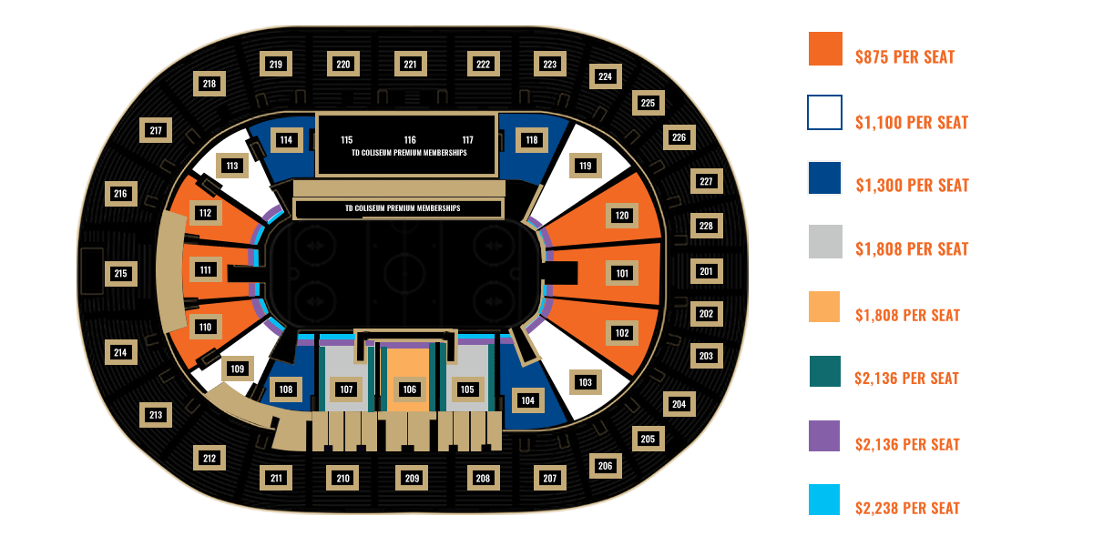 Hamilton Hammers Seat Map